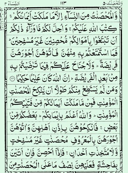 Quran Page - 113