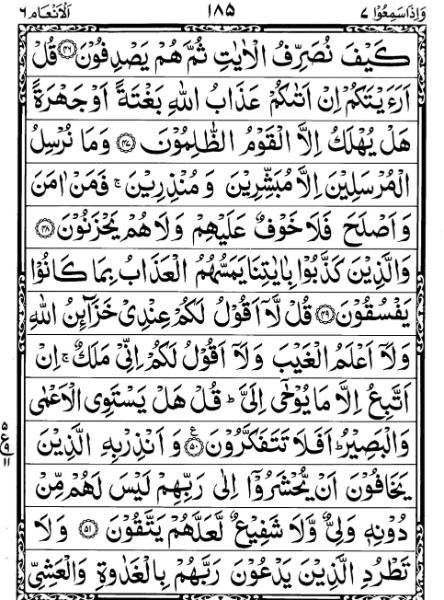 Quran Page - 185