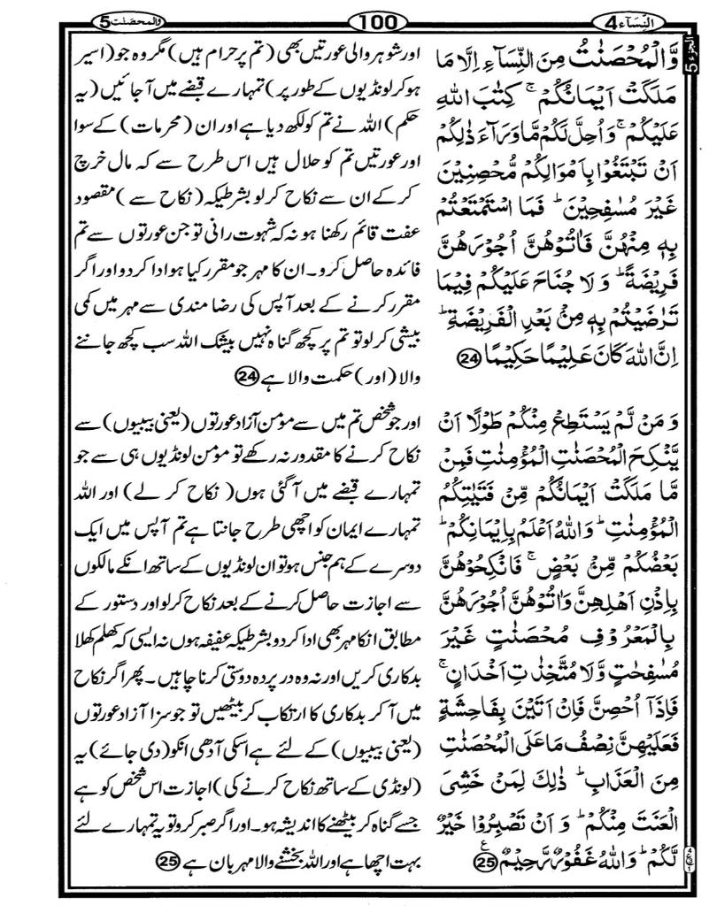 Quran Page - 100