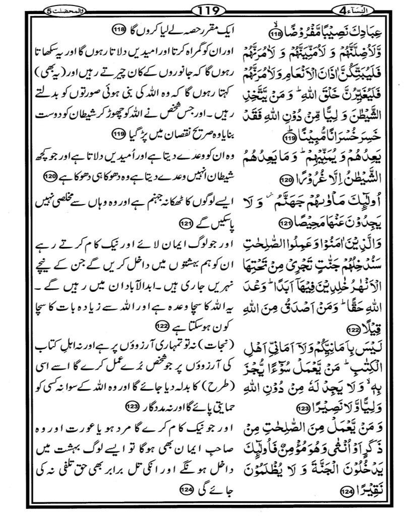 Quran Page - 119
