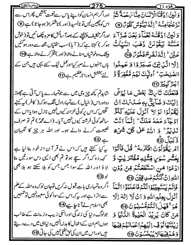 Quran Page - 275