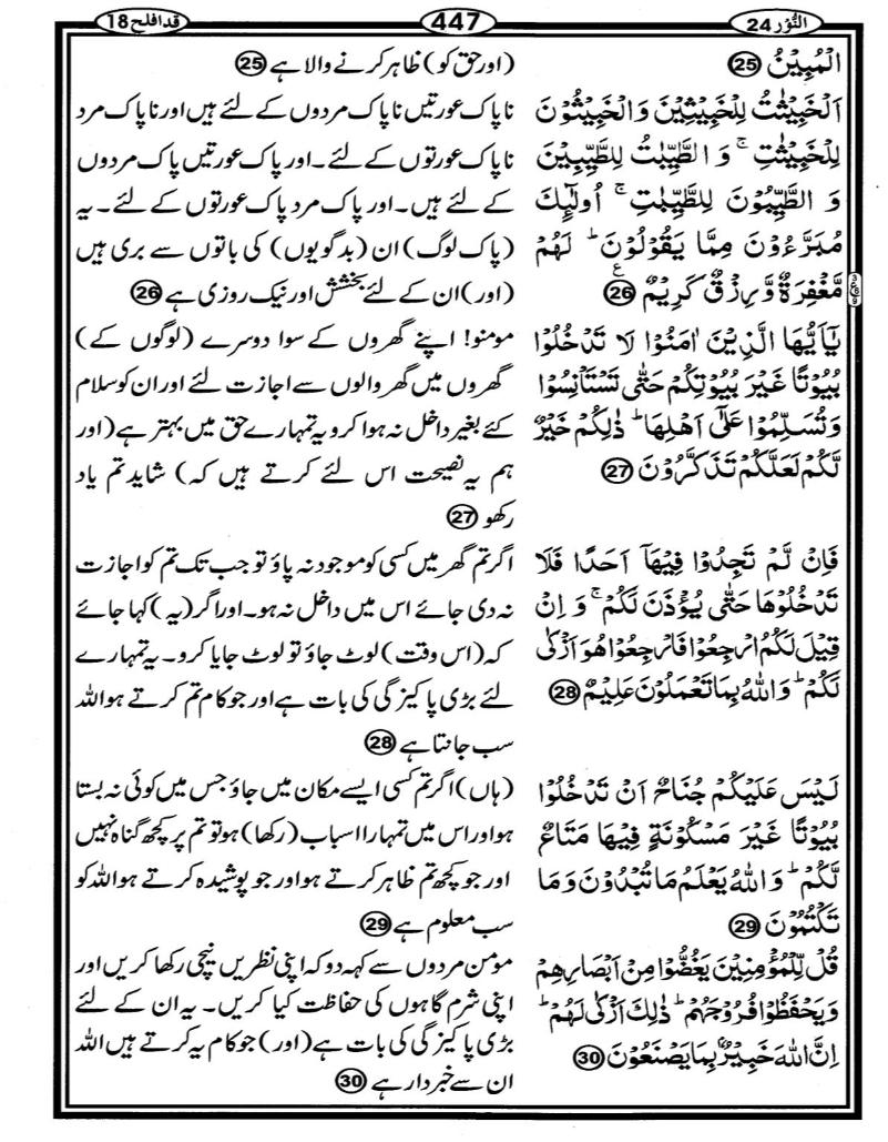 Quran Page - 447