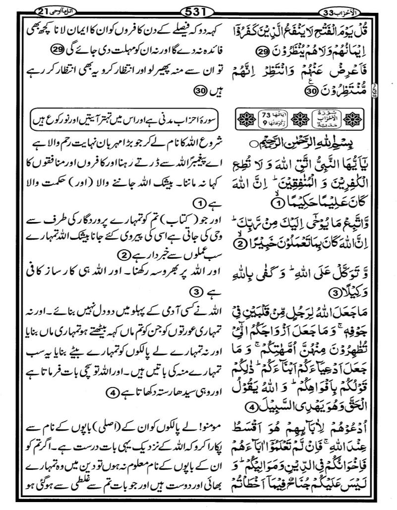 Quran Page - 531